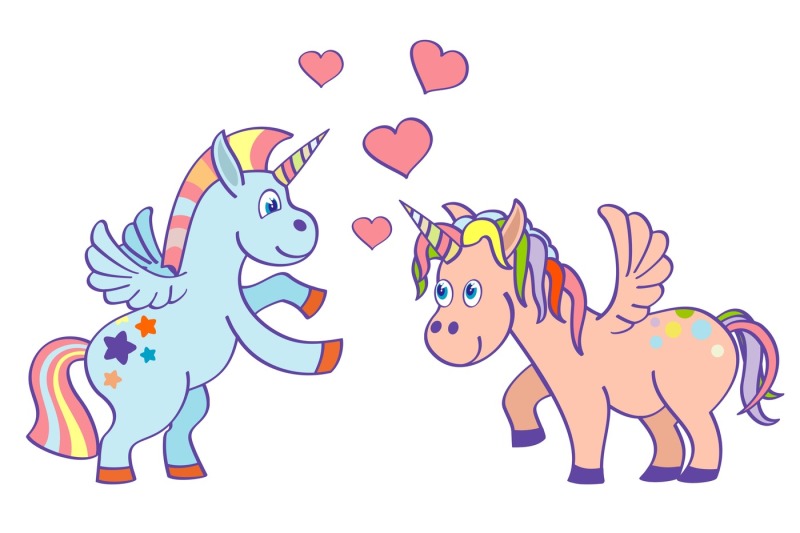 vector-hand-drawn-unicorns-in-love