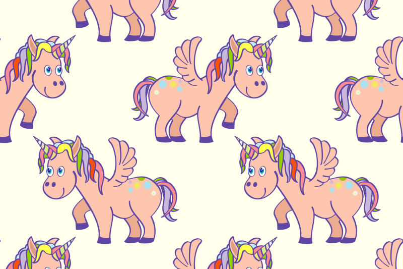 pastel-colored-hand-drawn-unicorns-seamless-pattern
