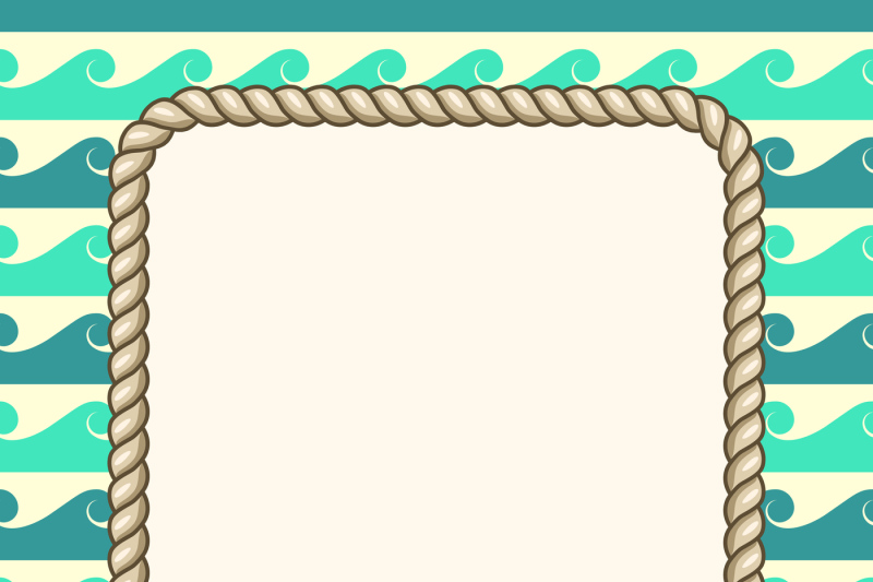 vector-nautical-ropes-frame-waves-background
