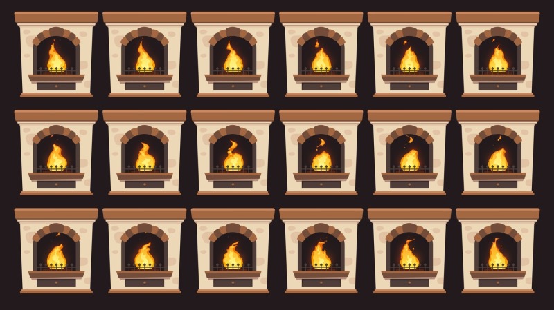 animated-fire-in-fireplace-flames-animation-in-retro-home-wood-burnin