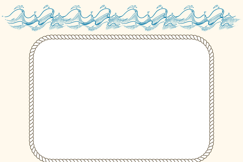 nautical-vector-frame-with-ropes-and-blue-waves
