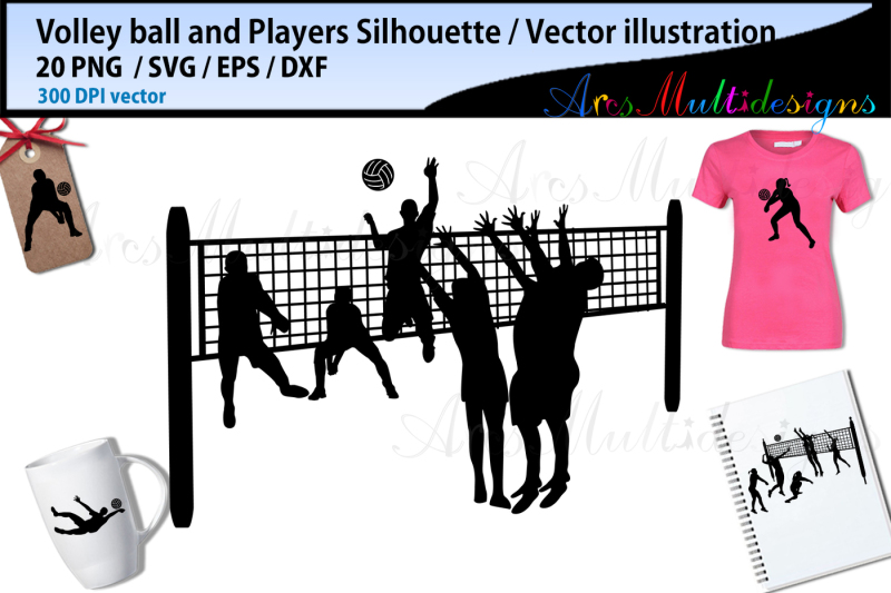 volley-ball-volley-ball-silhouette-volley-ball-players-vector
