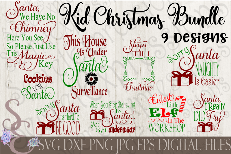 Kid Christmas SVG Bundle By SecretExpressionsSVG | TheHungryJPEG.com