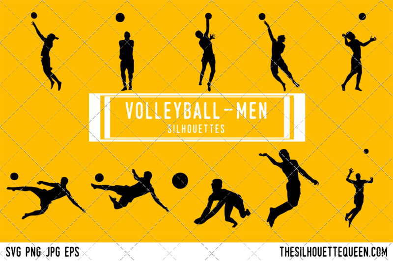 male-volleyball-silhouette-vector