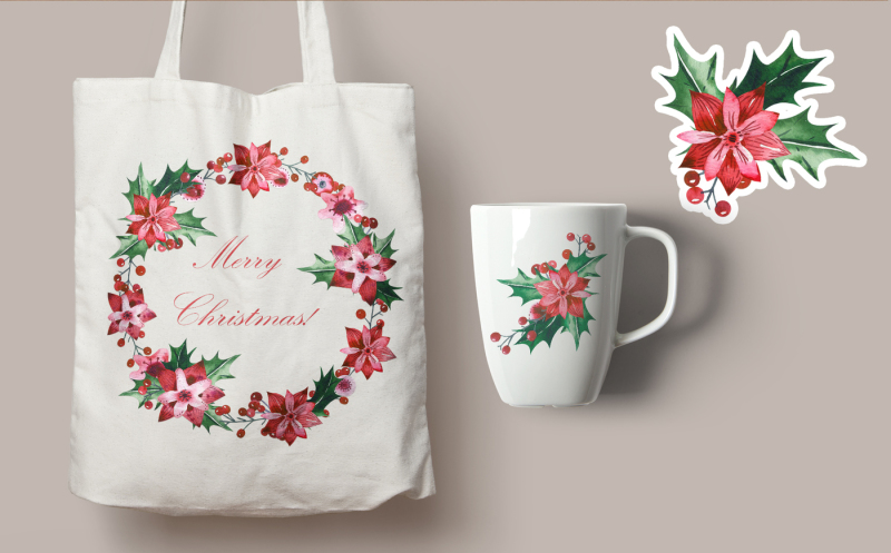 watercolor-christmas-holly-set