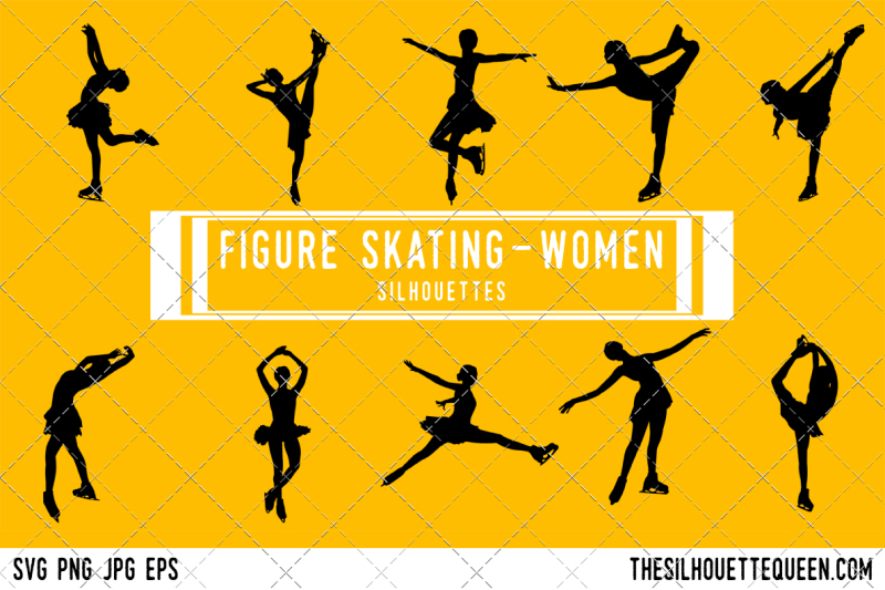 figure-skating-women-silhouette-vector