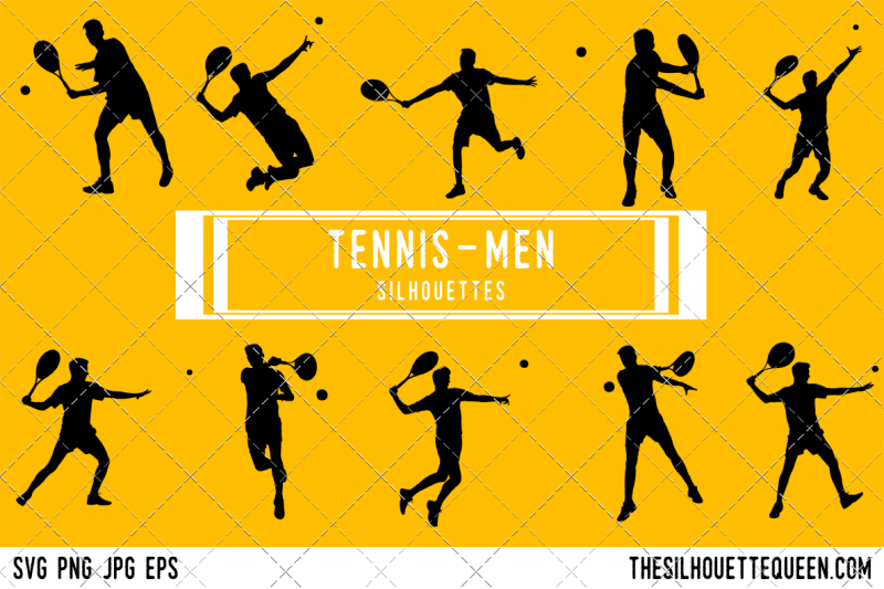tennis-men-silhouette-vector
