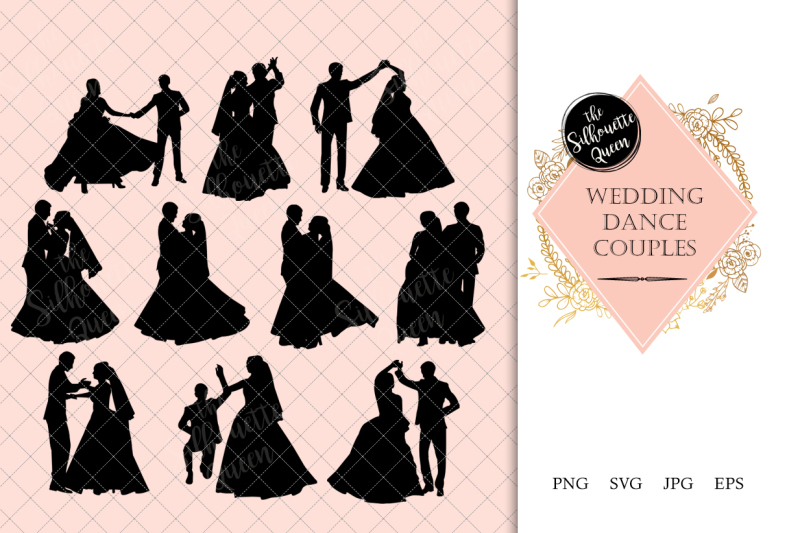wedding-couple-dance-silhouette-vector