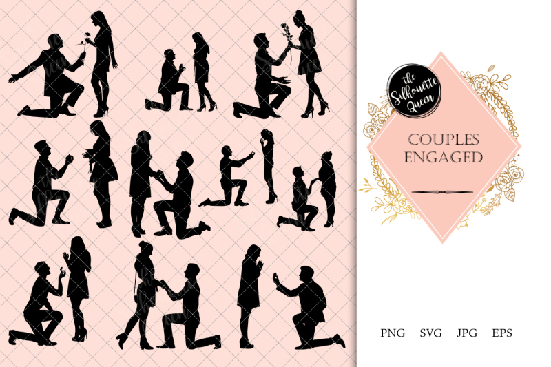 couples-engaged-silhouette-vector