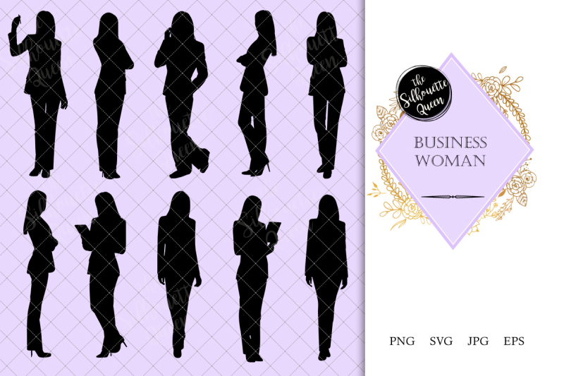 business-woman-silhouette-vector