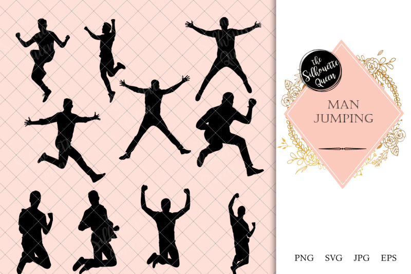 man-jumping-silhouette-vector