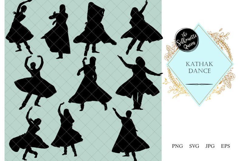 kathak-dance-silhouette-vector