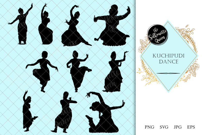 kuchipudi-dance-silhouette-vector