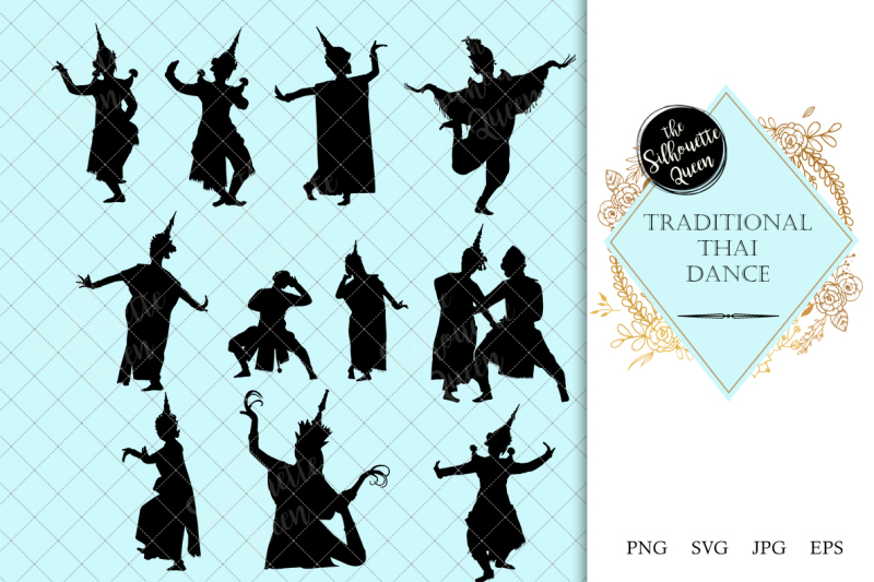 traditional-thai-dance-silhouette-vector