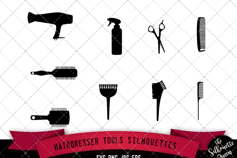 hairdresser-tools-silhouette-vector