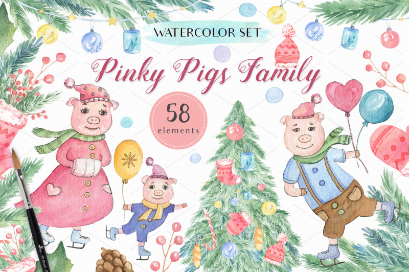 pinky-pigs-family