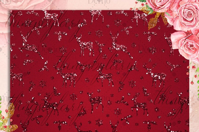 16-red-and-green-glitter-christmas-printable-digital-papers