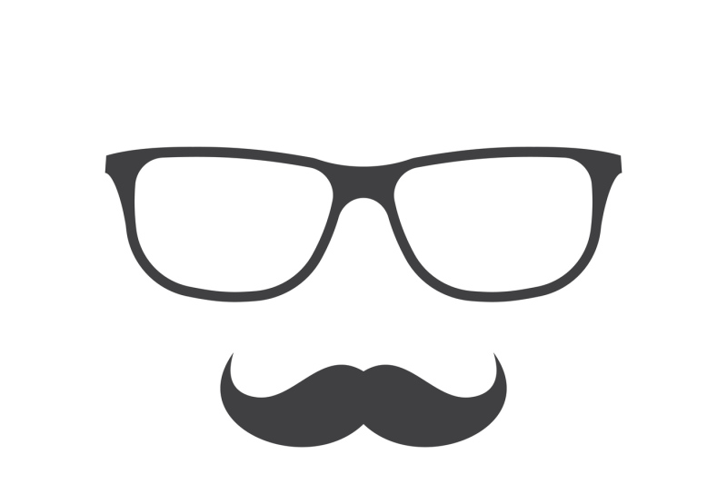 vector-glasses-and-mustache-icon-in-black-over-white