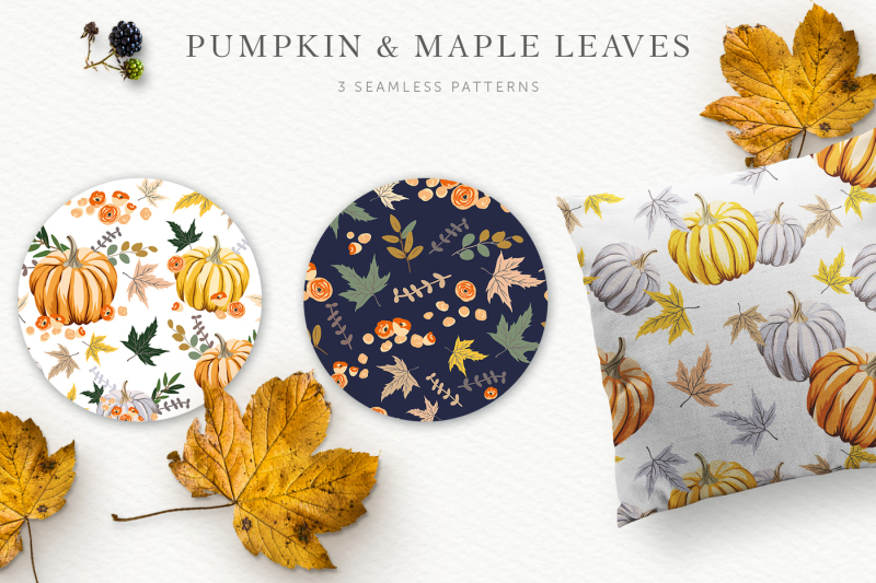 pumpkin-and-maple-leaves