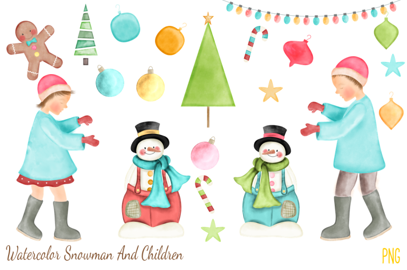 snowman-and-children