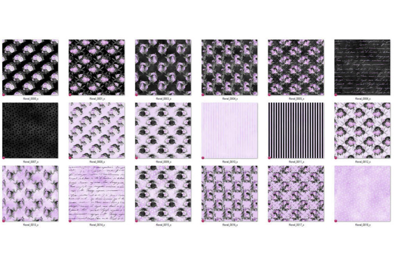 purple-and-black-floral-patterns