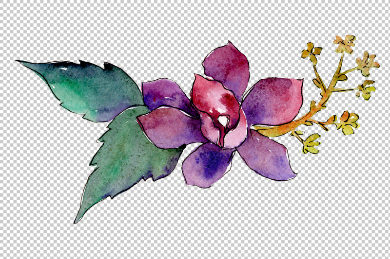 bouquet-of-tropical-colorful-flower-png-watercolor