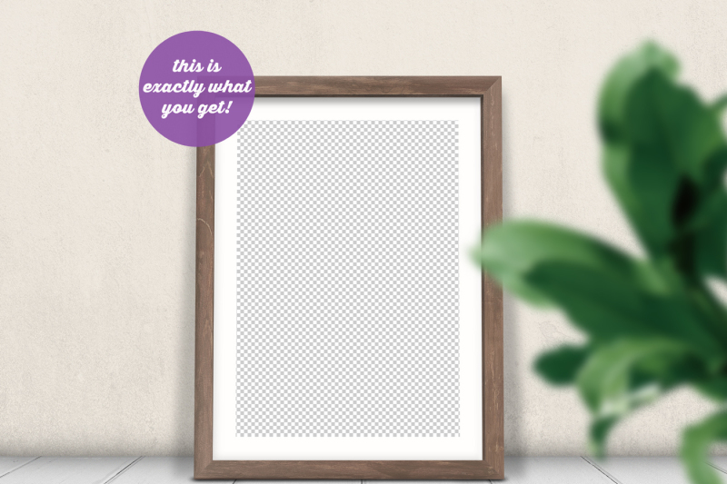 non-photoshop-mockup-frame-with-plant