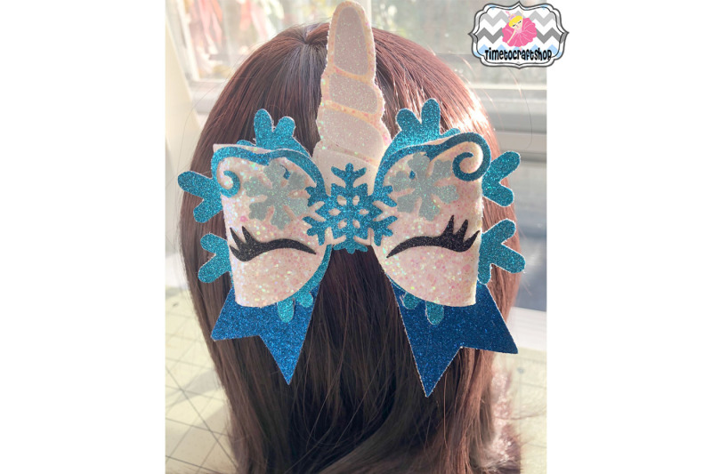 unicorn-snowflake-hair-bow-template