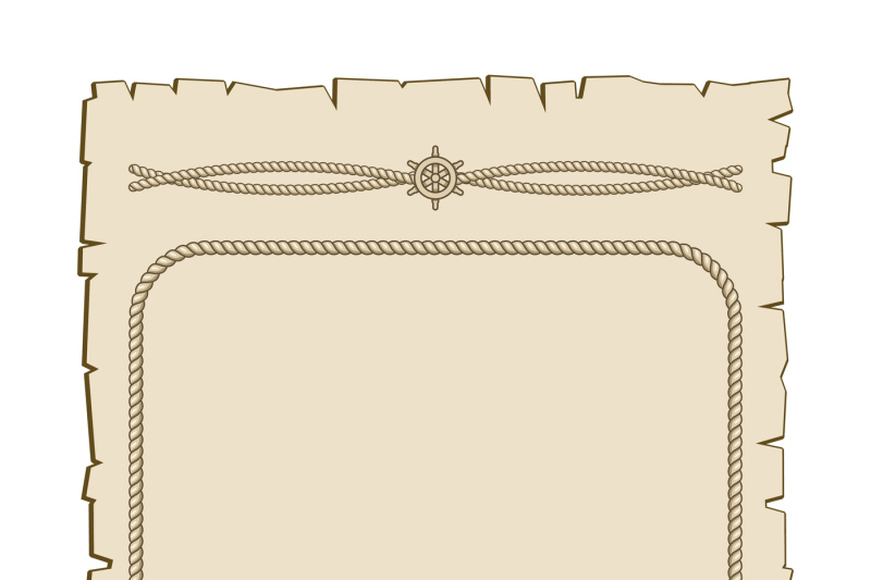 nautical-vector-frame-with-ropes-brown-parchment