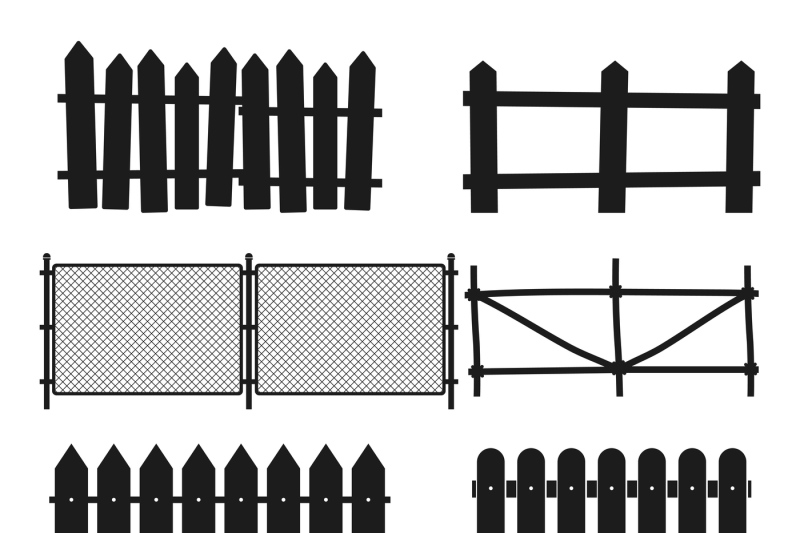 rural-wooden-fences-pickets-vector-silhouettes