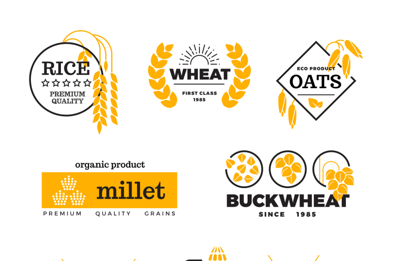 organic-wheat-grain-farming-agriculture-vector-logo-set
