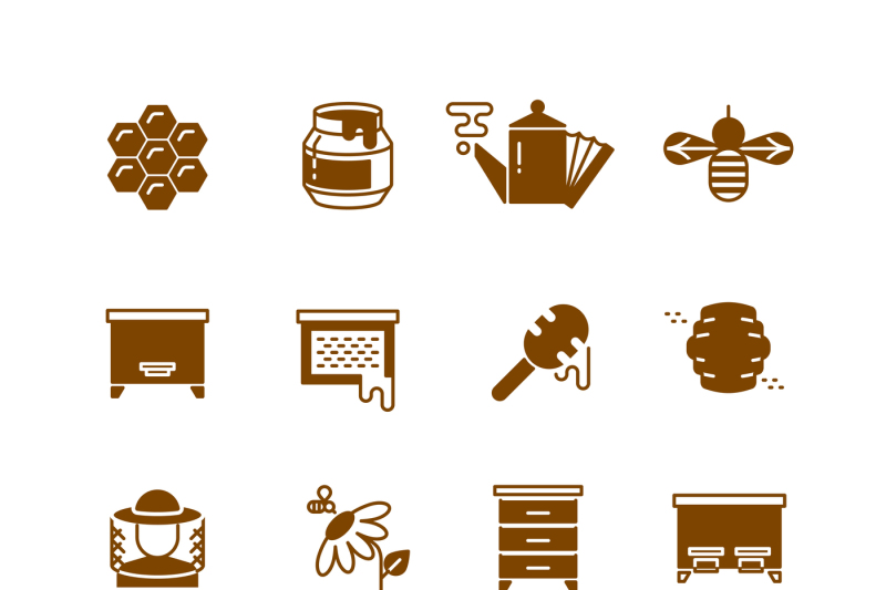 bee-hive-honey-honeycomb-vector-icons