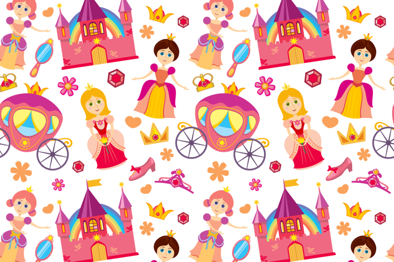 beautiful-princess-vector-seamless-pattern-magic-background-for-girls