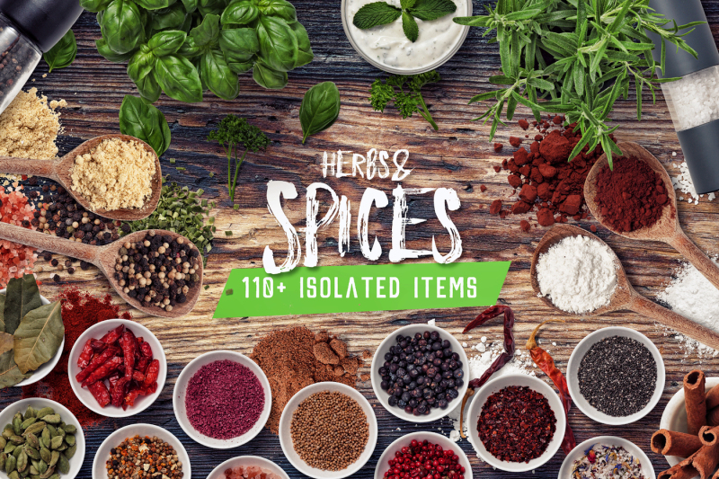 Download Free Herbs & Spices - Isolated Food Items (PSD Mockups)