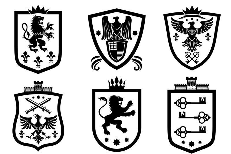 royal-shields-nobility-heraldry-coat-of-arms-vector-set
