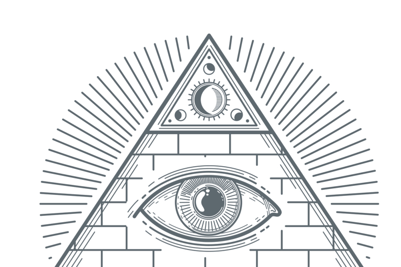 mystical-occult-sign-with-freemasonry-eye-symbol-vector-illustration