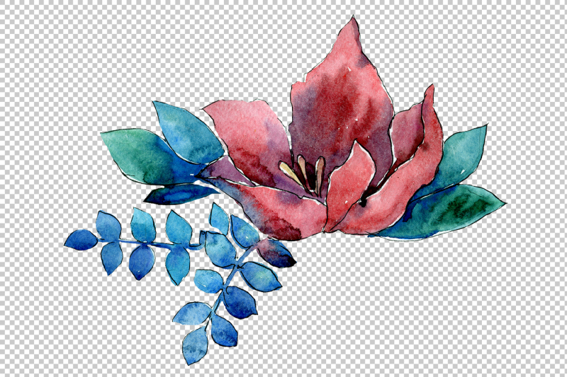 flower-composition-png-watercolor-set-nbsp