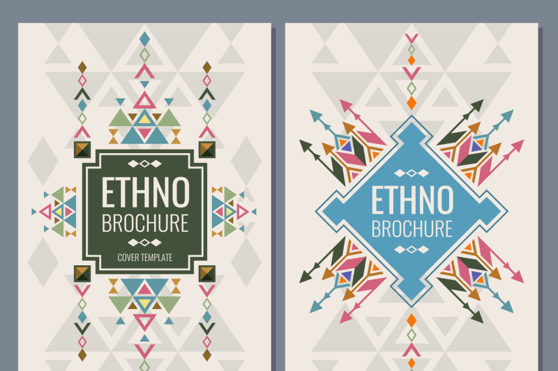 ethnic-tribal-indian-and-mexican-style-brochure-vector-templates