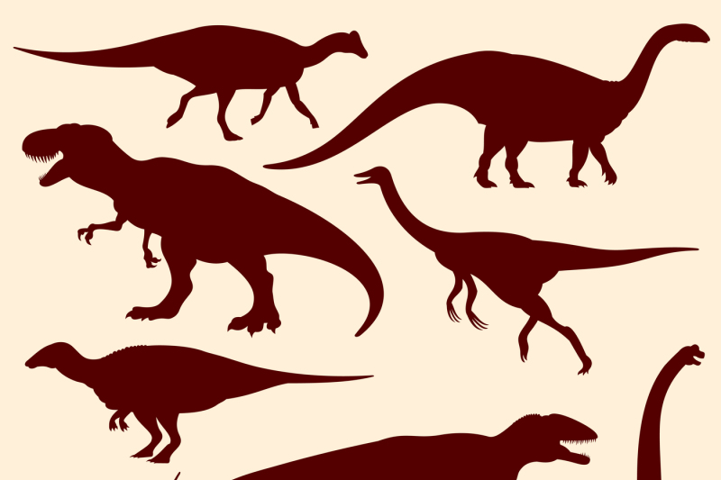 dinosaurs-fossil-reptiles-vector-silhouettes