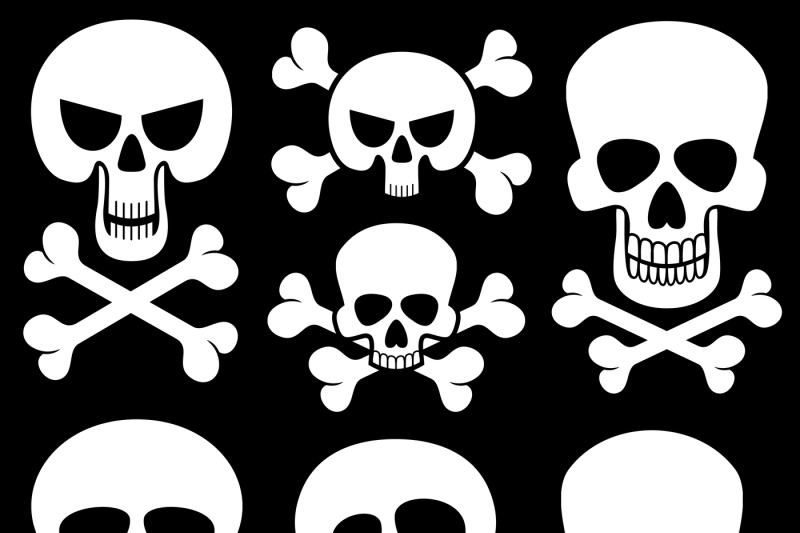 piracy-skull-and-crossbones-vector-icons-death-scary-symbols