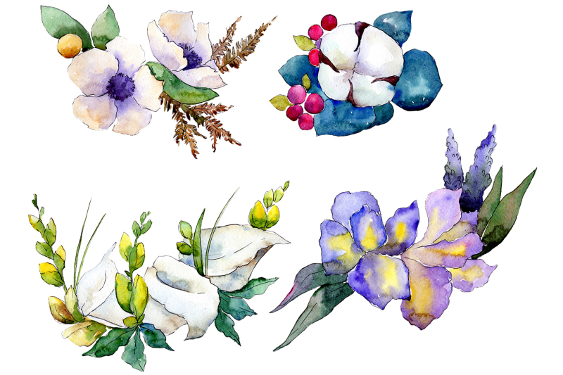 bouquet-flower-composition-png-watercolor-set
