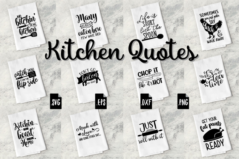 Download Funny Kitchen Quotes Bundle - SVG, EPS, DXF, PNG By Craft ...