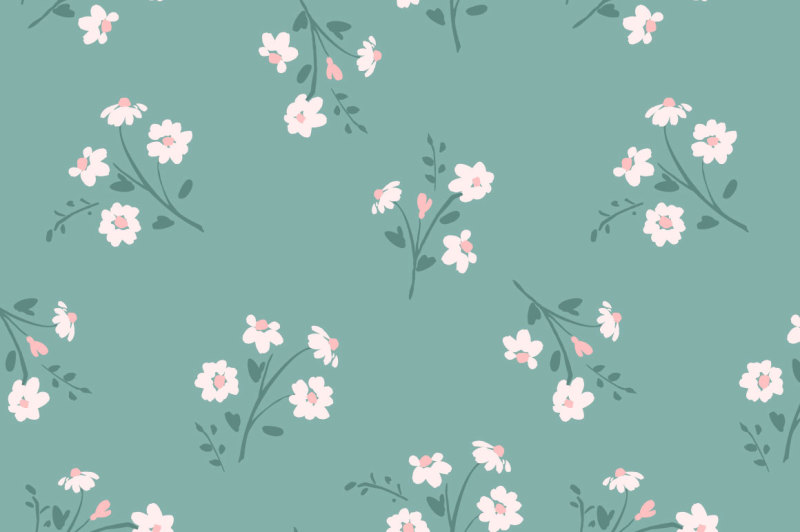 cute-flowers-10-seamless-patterns