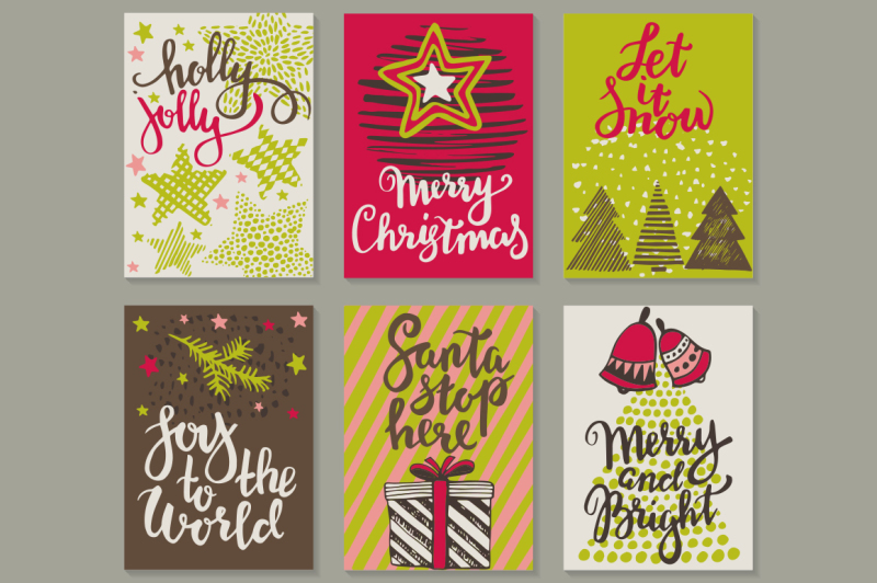vector-christmas-cards-set