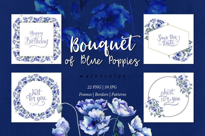 bouquet-of-blue-poppies-png-watercolor-set