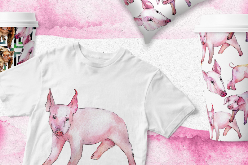 watercolor-pink-pig-png-set-nbsp