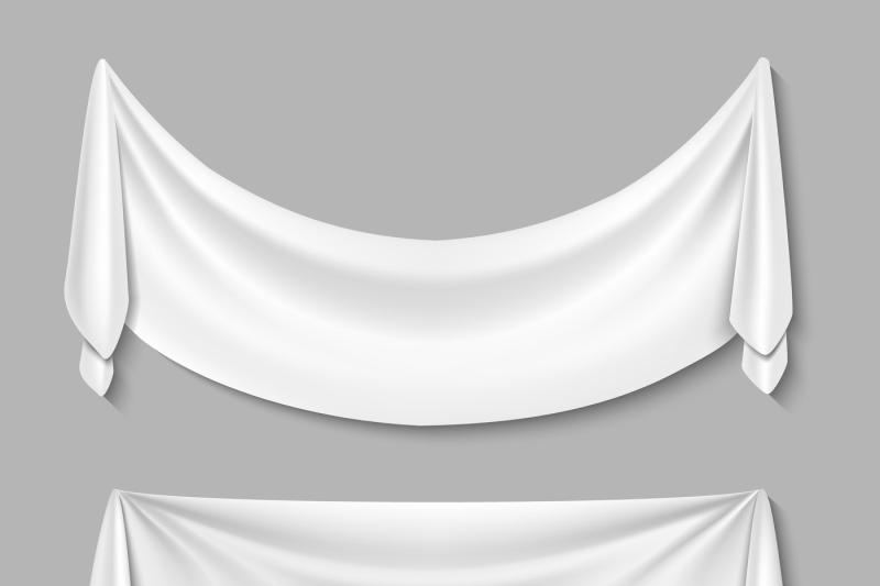 wrinkled-textile-drape-fabric-vector-empty-white-banners-set