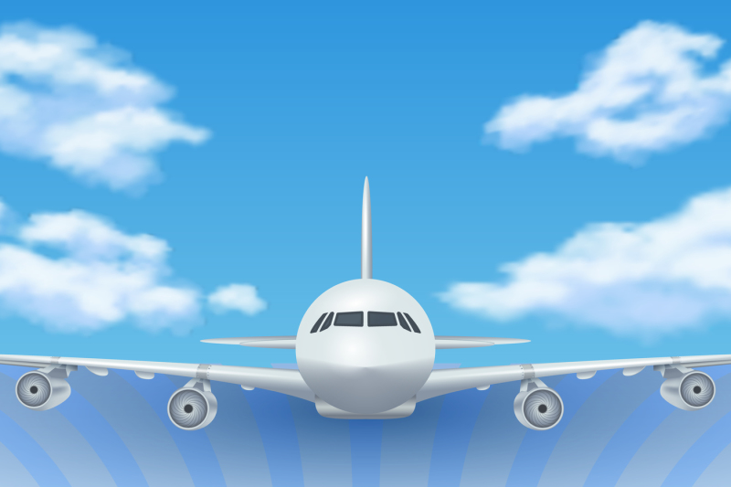 realistic-plane-aircraft-airplane-in-sky-with-white-clouds-vector-tr