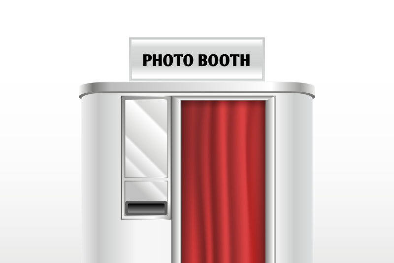photo-quick-service-vending-machine-booth-vector-illustration