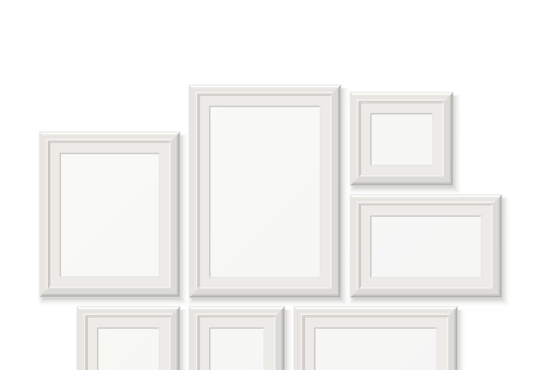 empty-white-pocture-frames-3d-photo-borders-isolated-on-wall